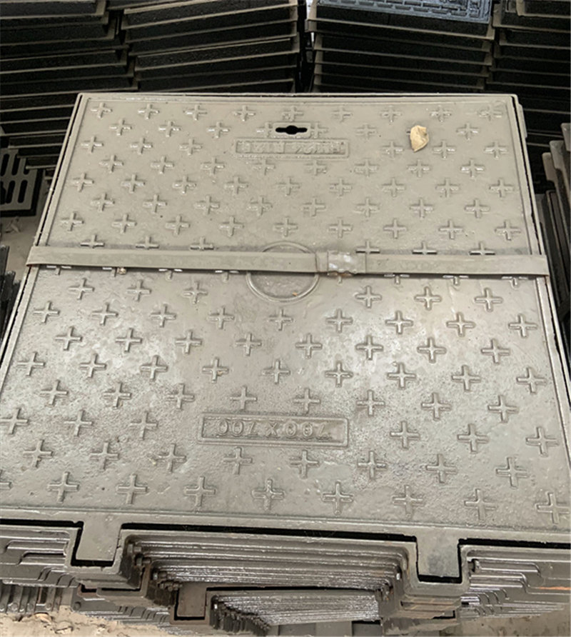 重型球墨鑄鐵防盜井蓋井座 D400